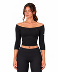 1/4 Sleeve Off-shoulder Top