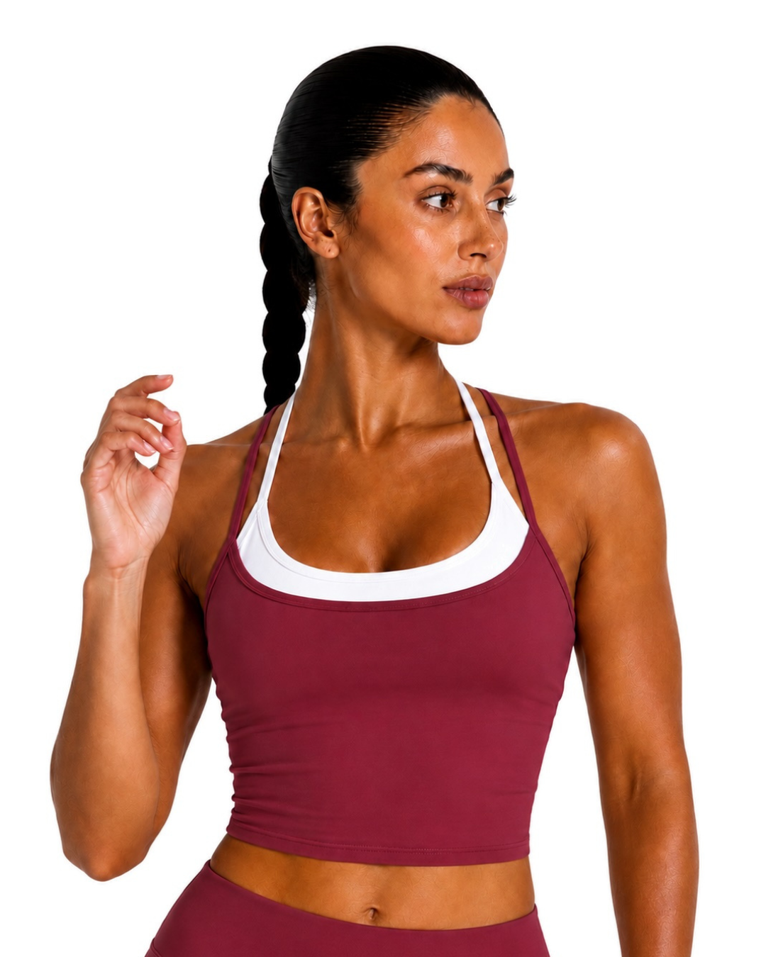Cross-Back Double Layer Top